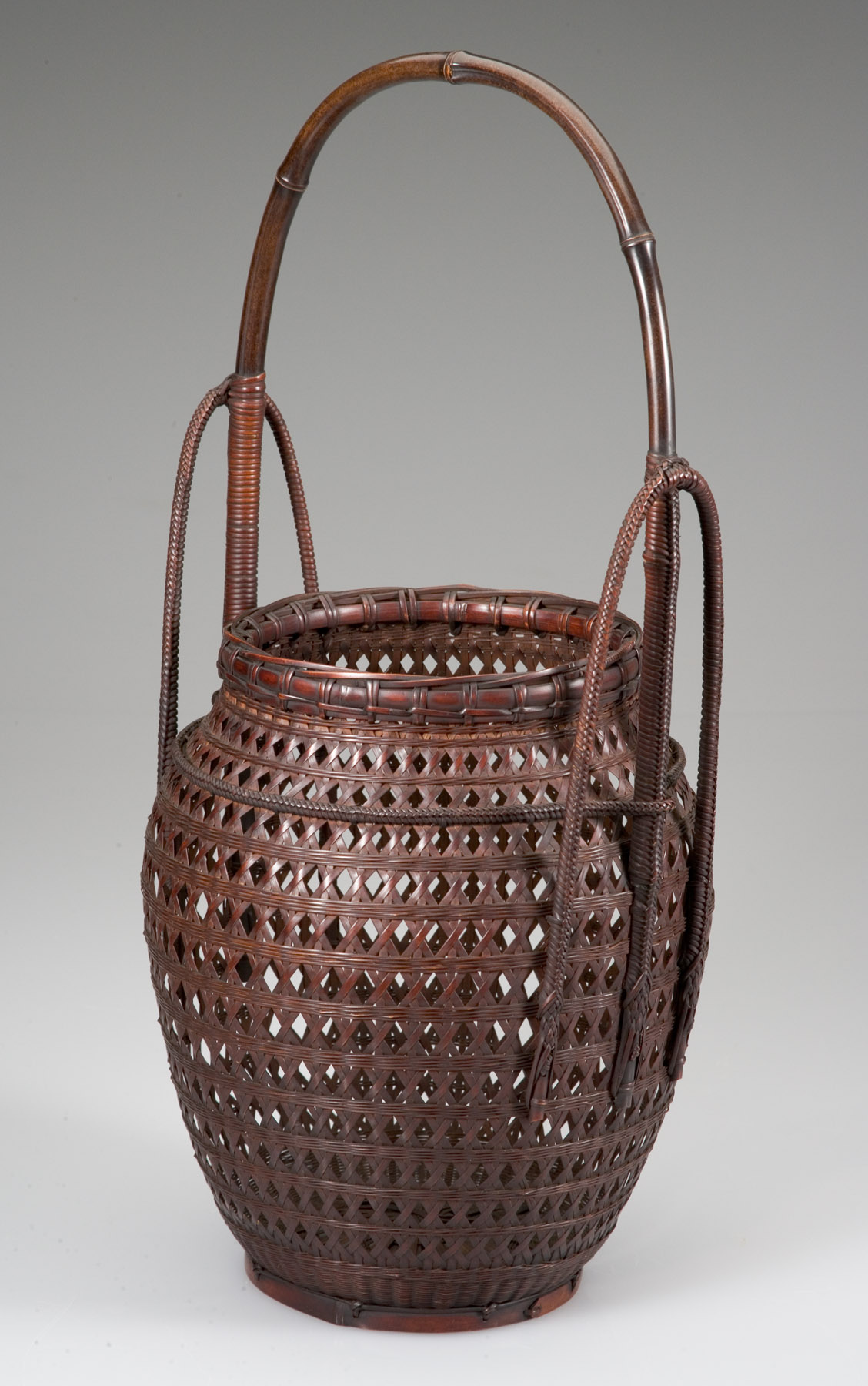 Hayakawa Shōkosai III, Flower Basket with Cascading Handle