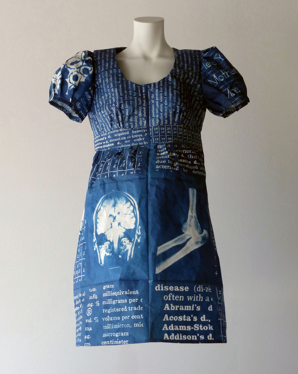 Annie Lopez, Medical Conditions, 2013, cyanotype printed on tamale wrapping paper, Courtesy of the Artist, ©Annie Lopez