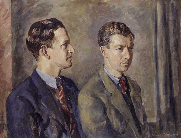 Kenneth Green, <i>Peter Pears; Benjamin Britten</i>, 1943, oil on canvas