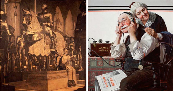 Norman Rockwell, American, 1894–1978, Study for The Nightwatchman and The Wonders of Radio