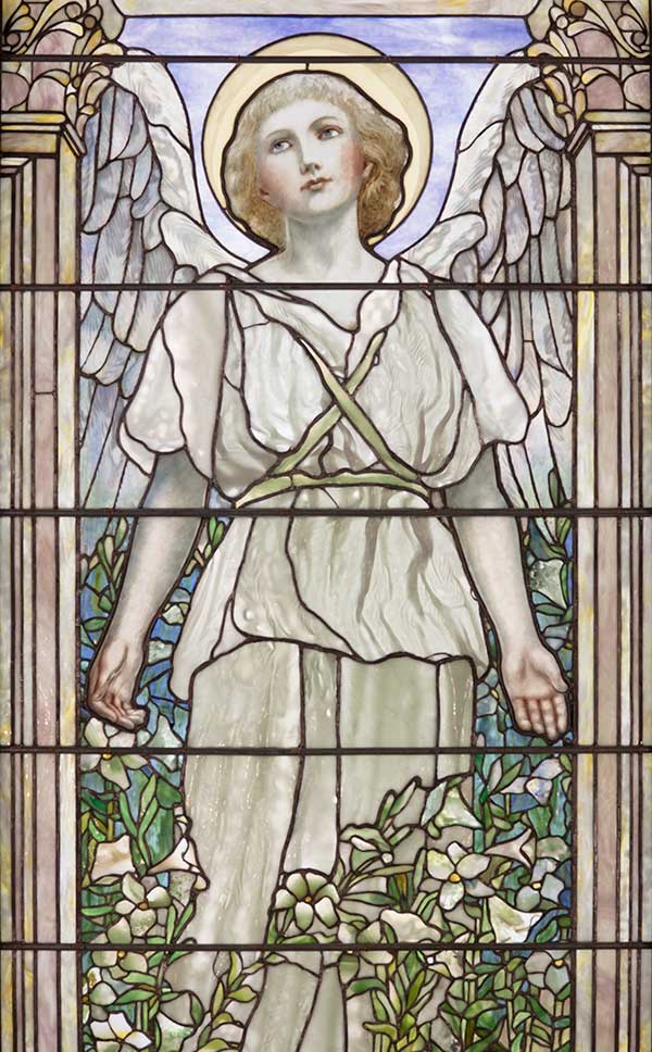 Louis C. Tiffany, Angel of Resurrection (detail), 1899, stained glass window