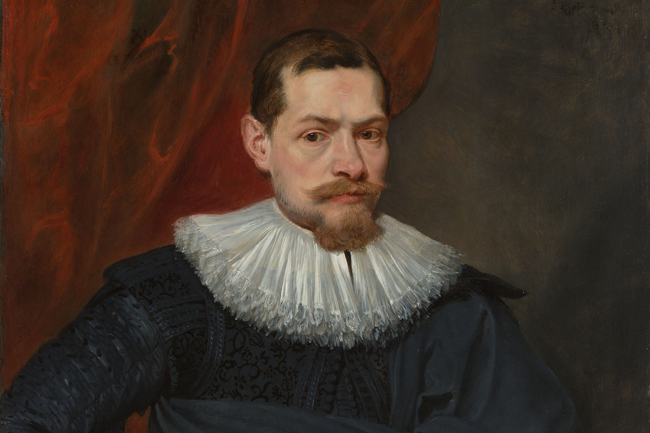 Anthony van Dyck, 'Portrait of a Man', detail, 1619, oil on wood