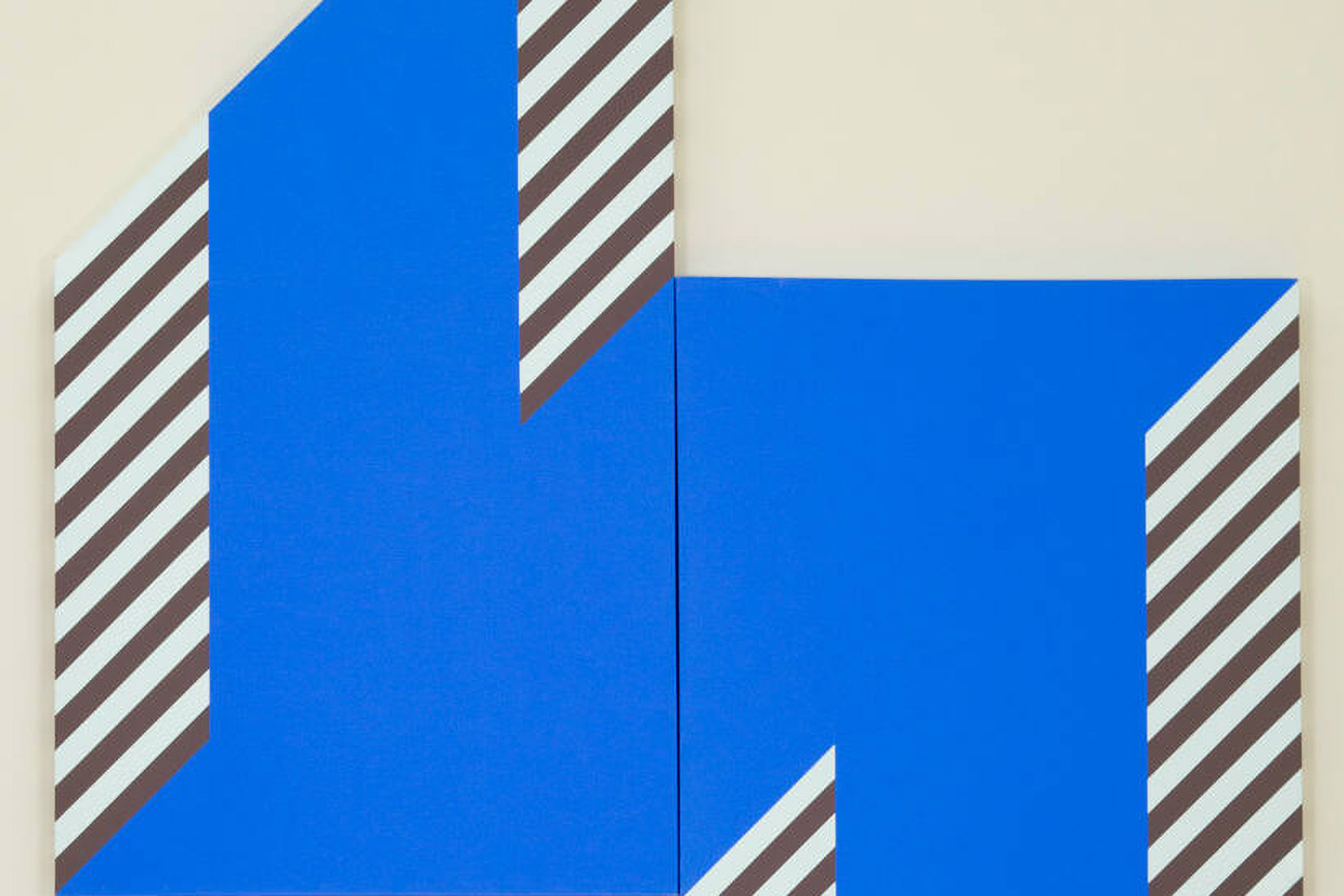 Terri Priest, 'Static Variations: Blue x 2', detail, 1971-1972, acrylic on canvas