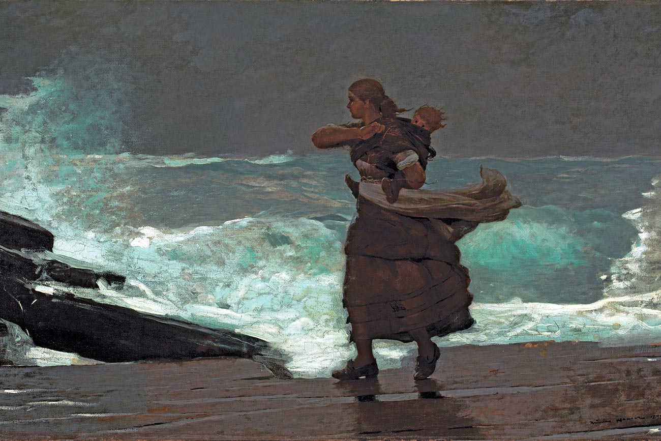 Winslow Homer, 'The Gale', detail, 1883–1893, oil on canvas