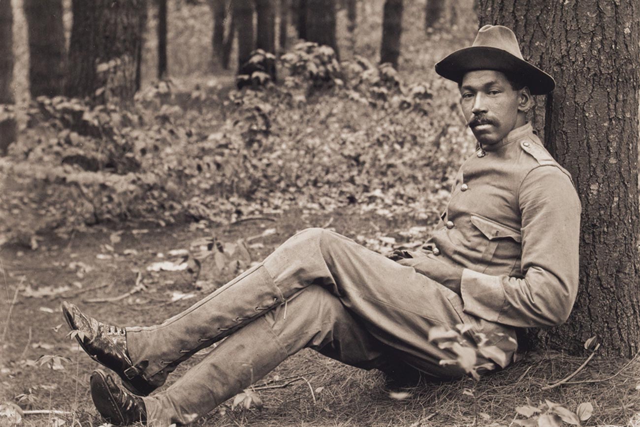 William Bullard, Portrait of Reuben Griffin Seated against a Tree, about 1901, printed 2016, archival inkjet print