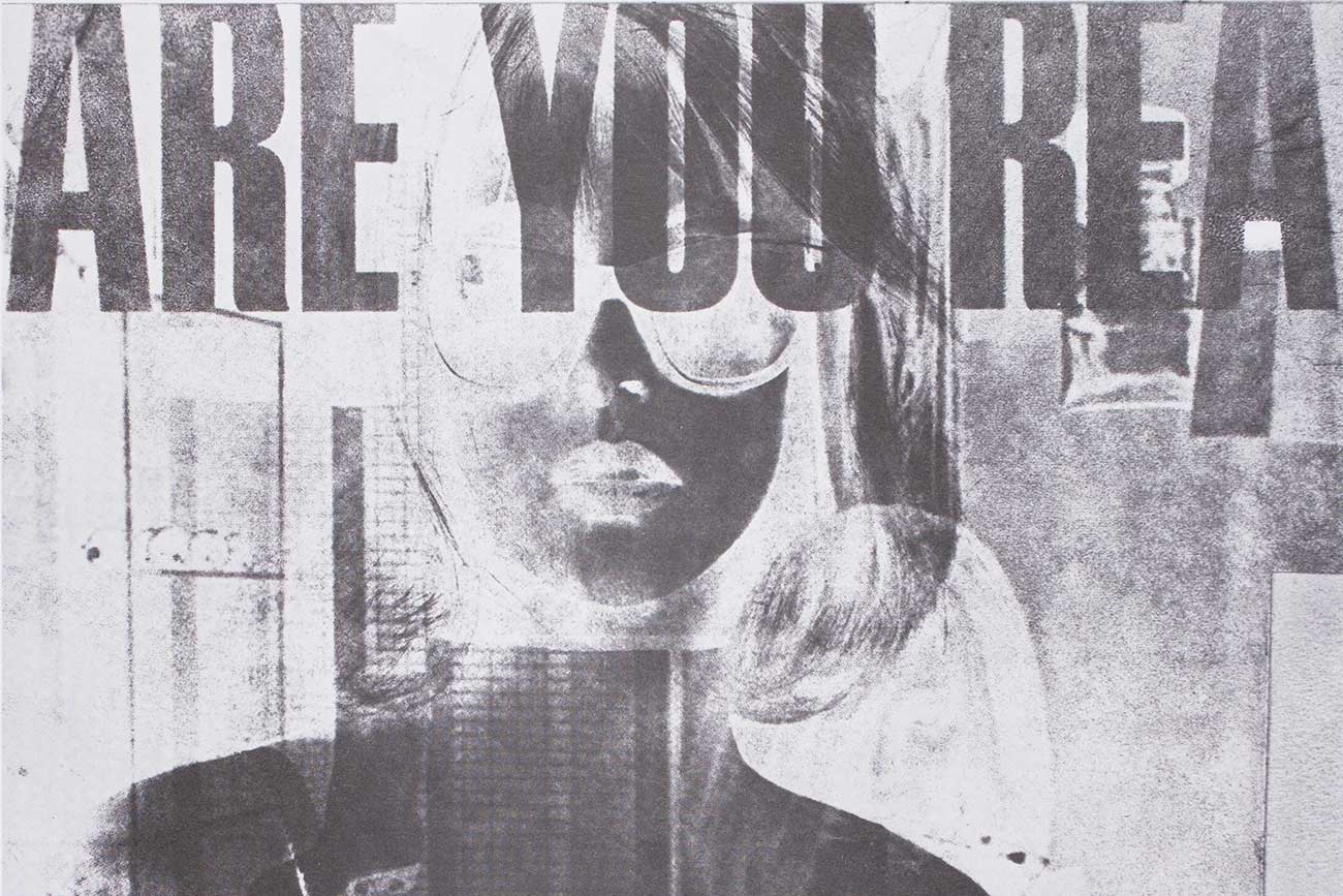 Robert Heineken, 'Untitled [Are You Rea]', detail, 1964-1968, offset lithograph on white wove paper