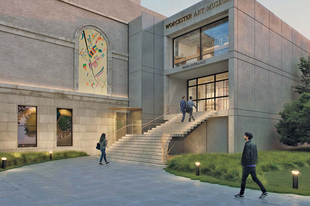 3D rendering of the Lancaster Entrance stairs at WAM