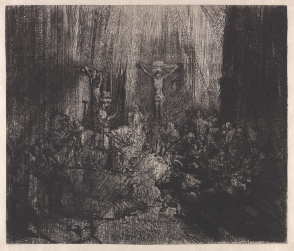 Rembrandt van Rijn, The Three Crosses, 1653, drypoint