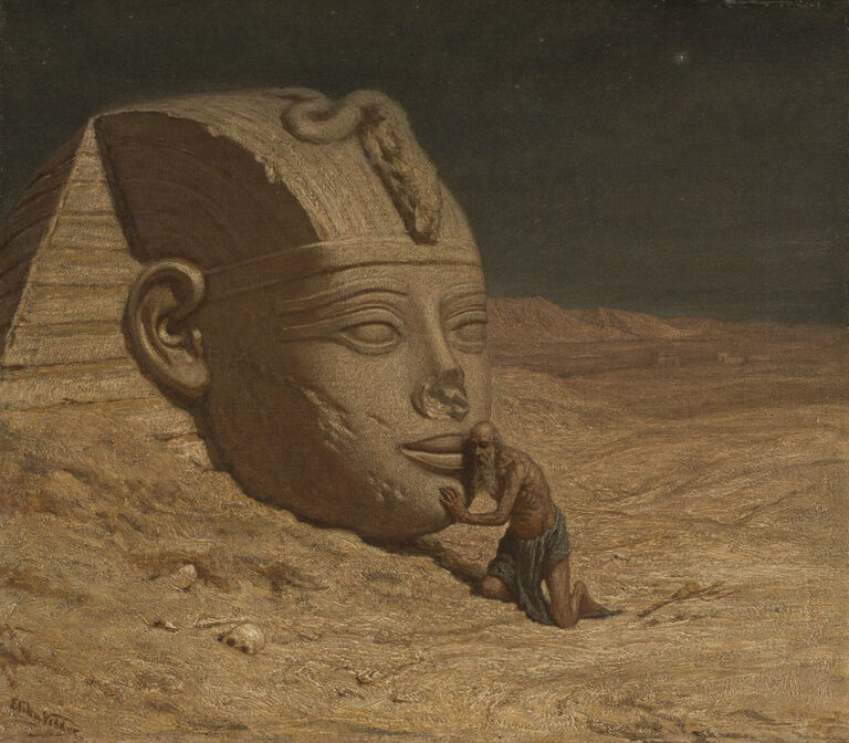 Elihu Vedder, 'The Questioner of the Sphinx,' about 1875, oil on canvas
