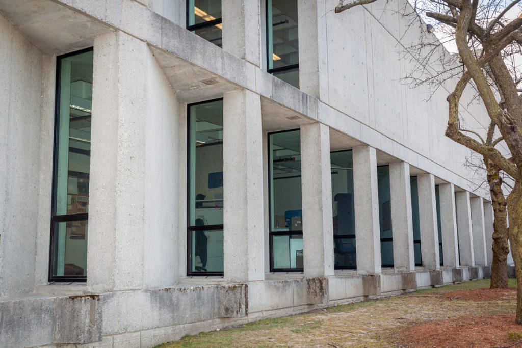 Newly replaced HEW windows facing Lancaster Street