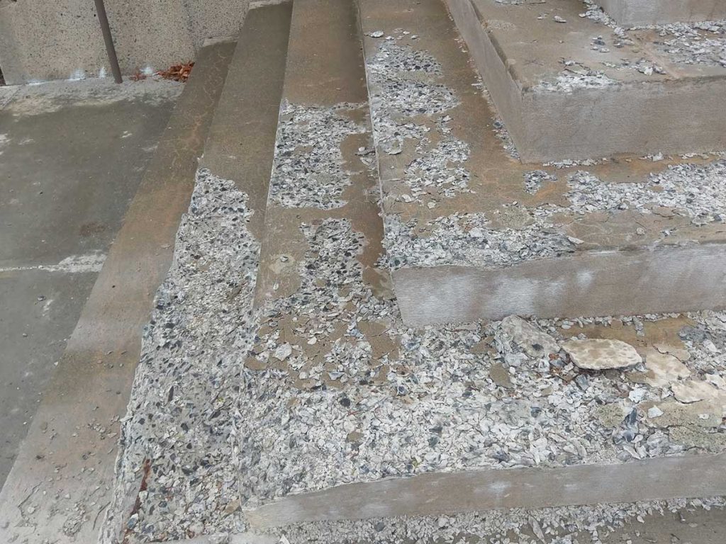 Deterioration of the Lancaster Street steps