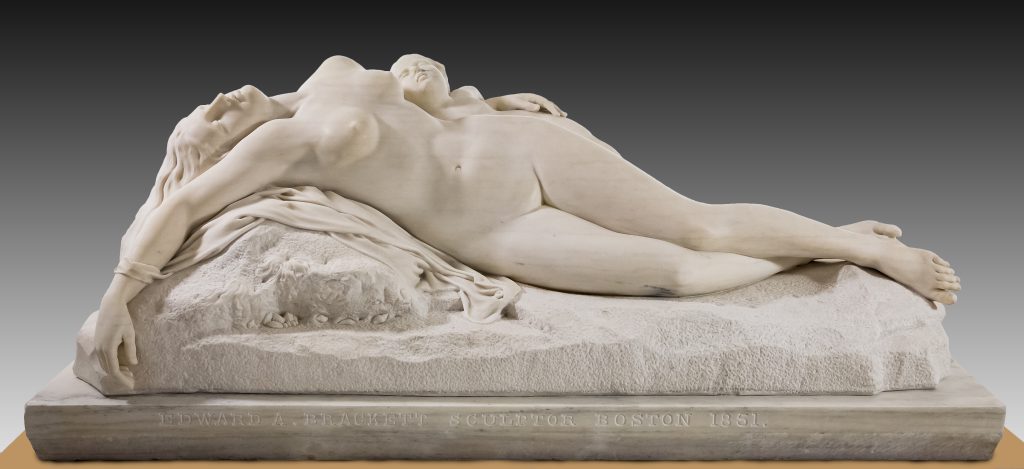 Edward Augustus Brackett, 'Shipwrecked Mother and Child,' 1848–1851, white marble