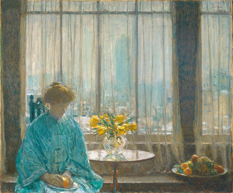 Childe Hassam, The Breakfast Room, Winter Morning, New York, 1911, oil on canvas