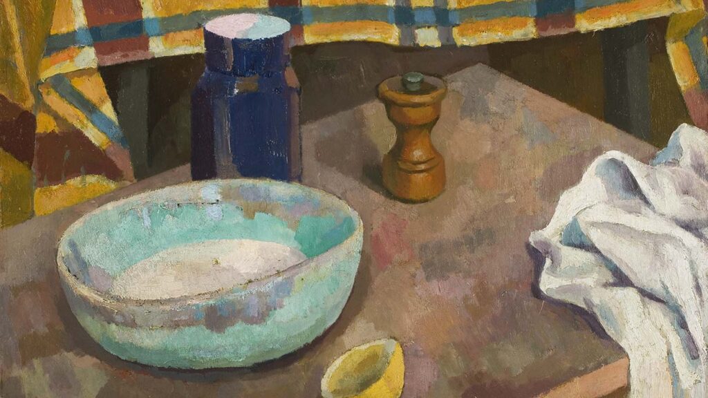 Roger Fry, 'The Blue Bowl,', detail, 1919, oil on composition board