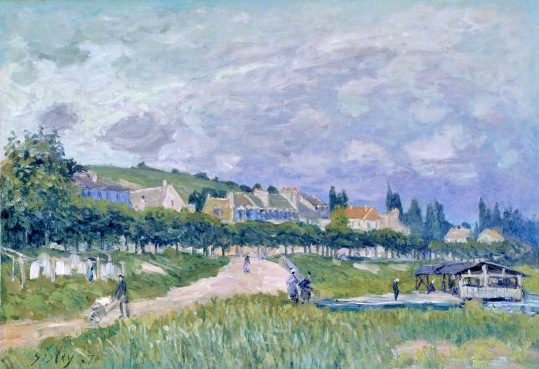 Alfred Sisley, Le Lavoir, 1876, oil on canvas