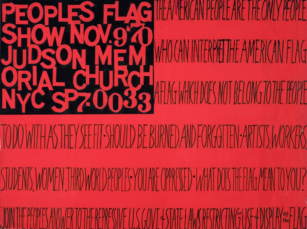 Faith Ringgold, The People’s Flag Show, 1970, offset print