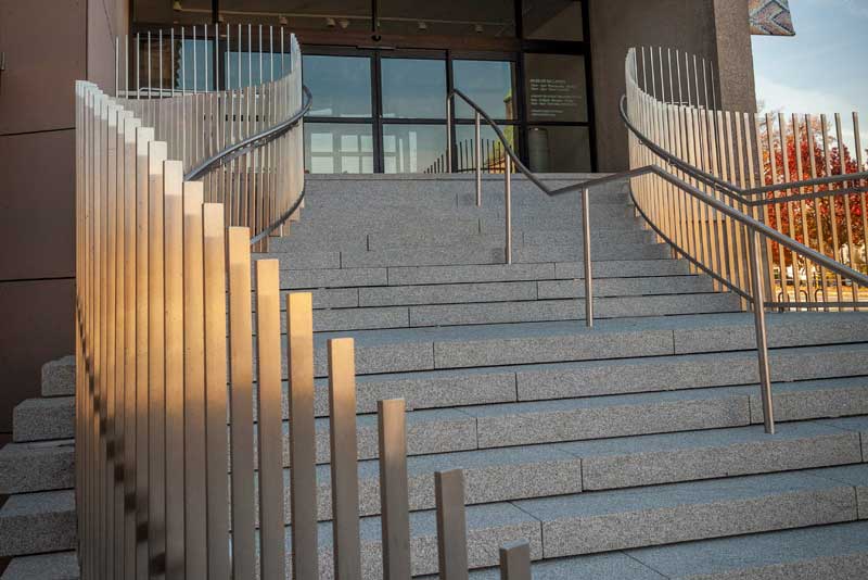 View of the new Lancaster entrance steps