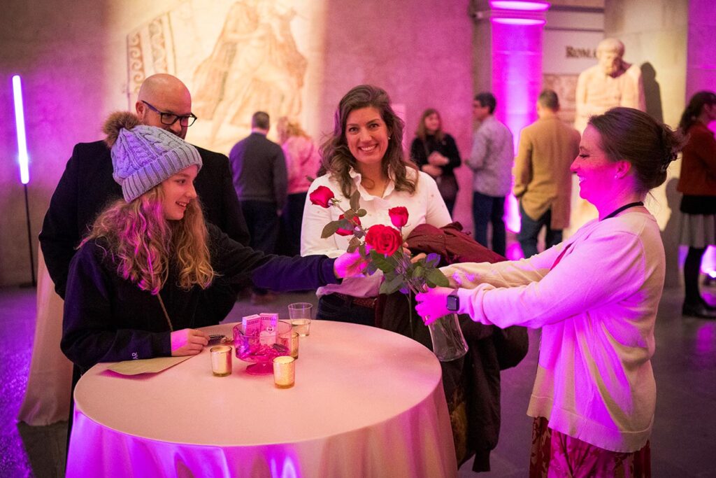 Guests enjoying Valentine's Date Night in Renaissance Court