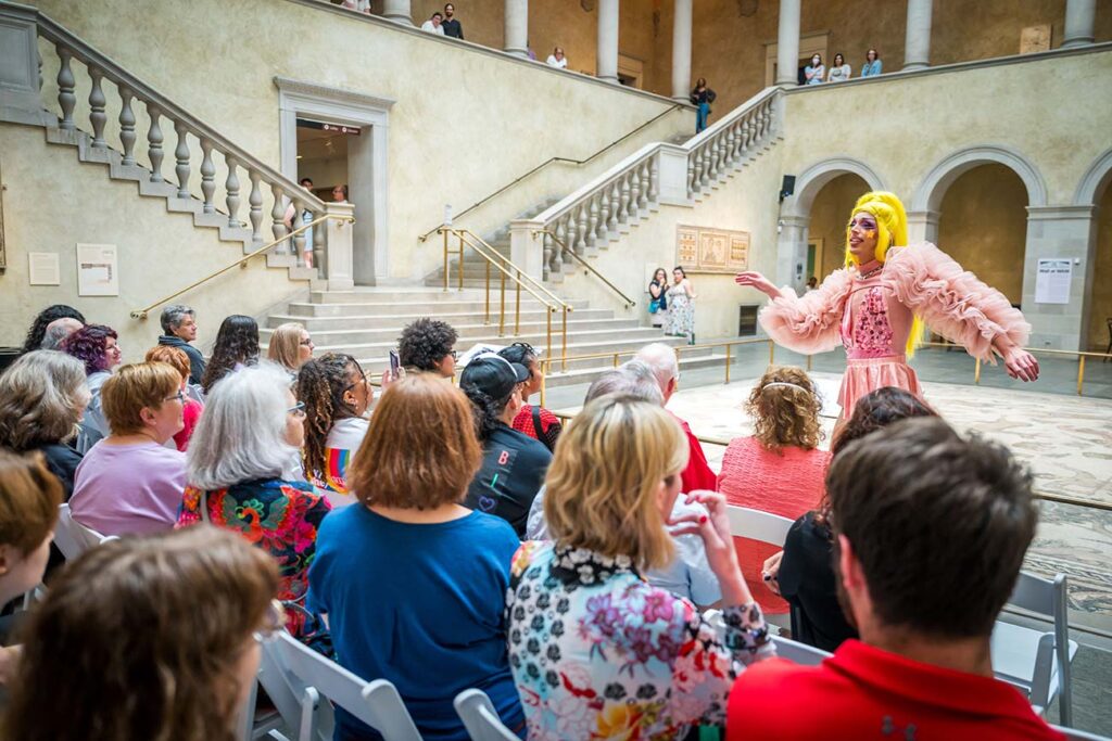 Harley Queen performing in Renaissance Court