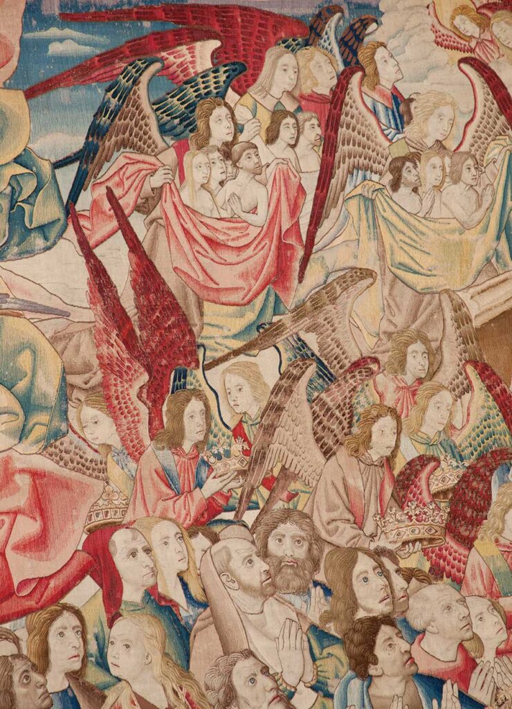 Colijn de Coter, 'The Last Judgment,' detail, about 1500, wool and silk tapestry