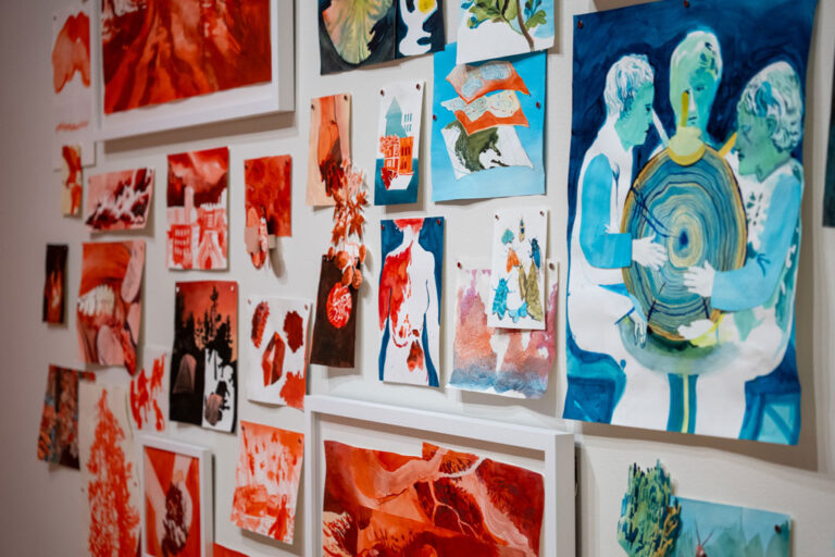 Christa Donner, 'Whether Report,' 2026, mixed media on paper, dimensions variable (approximately 8 x 16 feet)