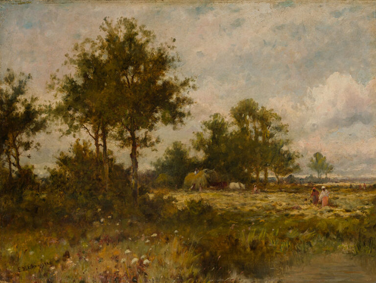 Edward Mitchell Bannister, 'The Hay Gatherers,' about 1893, oil on canvas