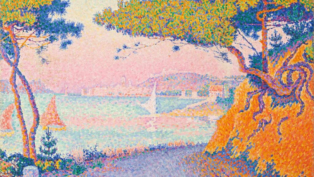 Paul Signac, 'Golfe Juan,' detail, 1896, oil on canvas