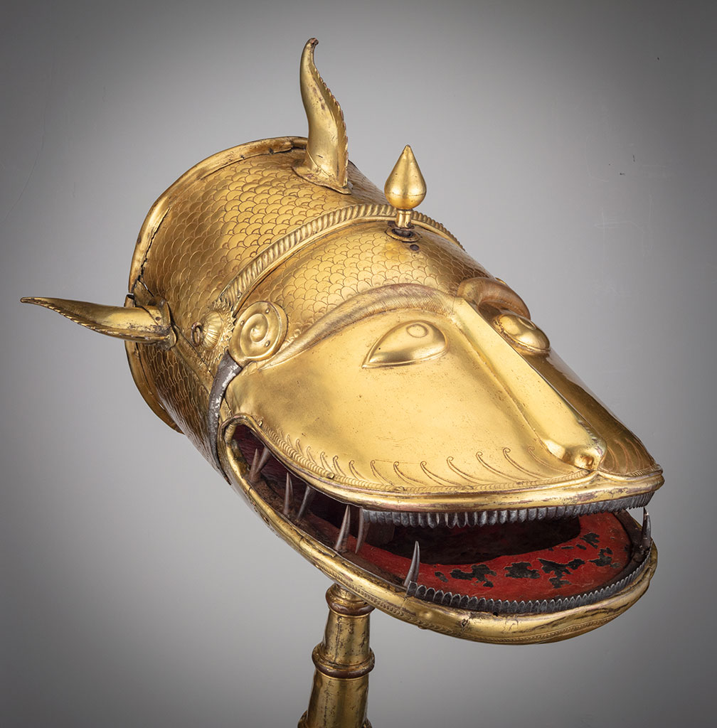 'Fish Standard (Mahi-Maratib),' Indian, Mughal, about 1700, gilt copper alloy, silver, iron