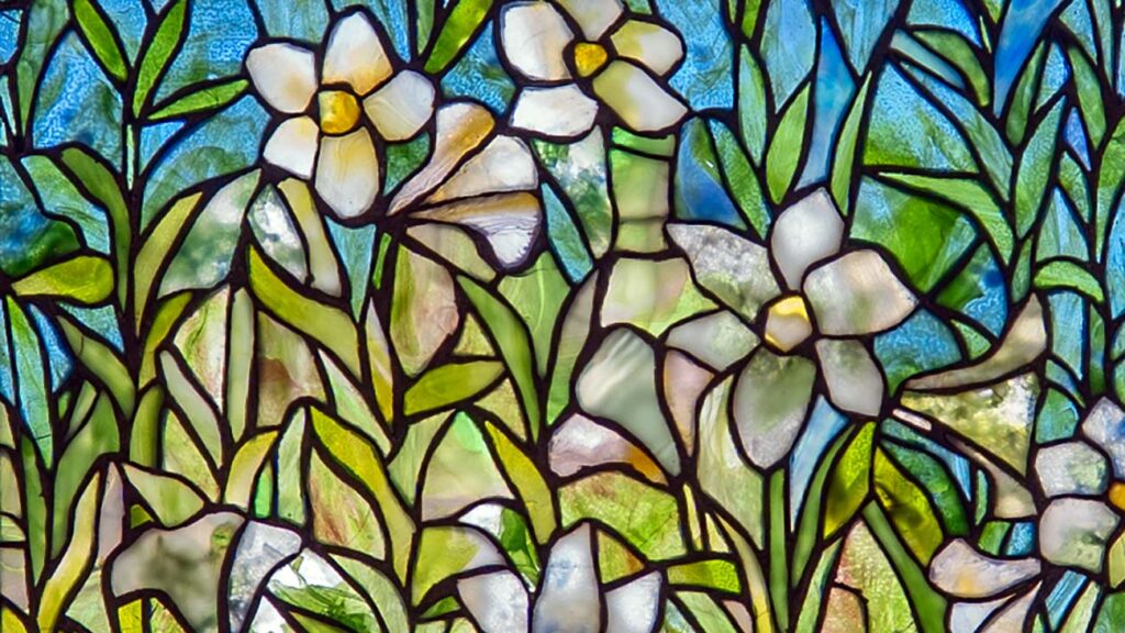 Louis C. Tiffany, 'Angel of Resurrection', detail, 1899, stained glass window