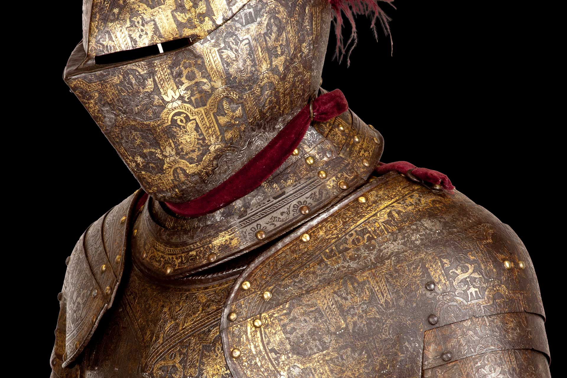 Close-up of a suit of armor