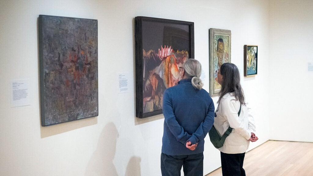 View of the Modern Art gallery with two visitors