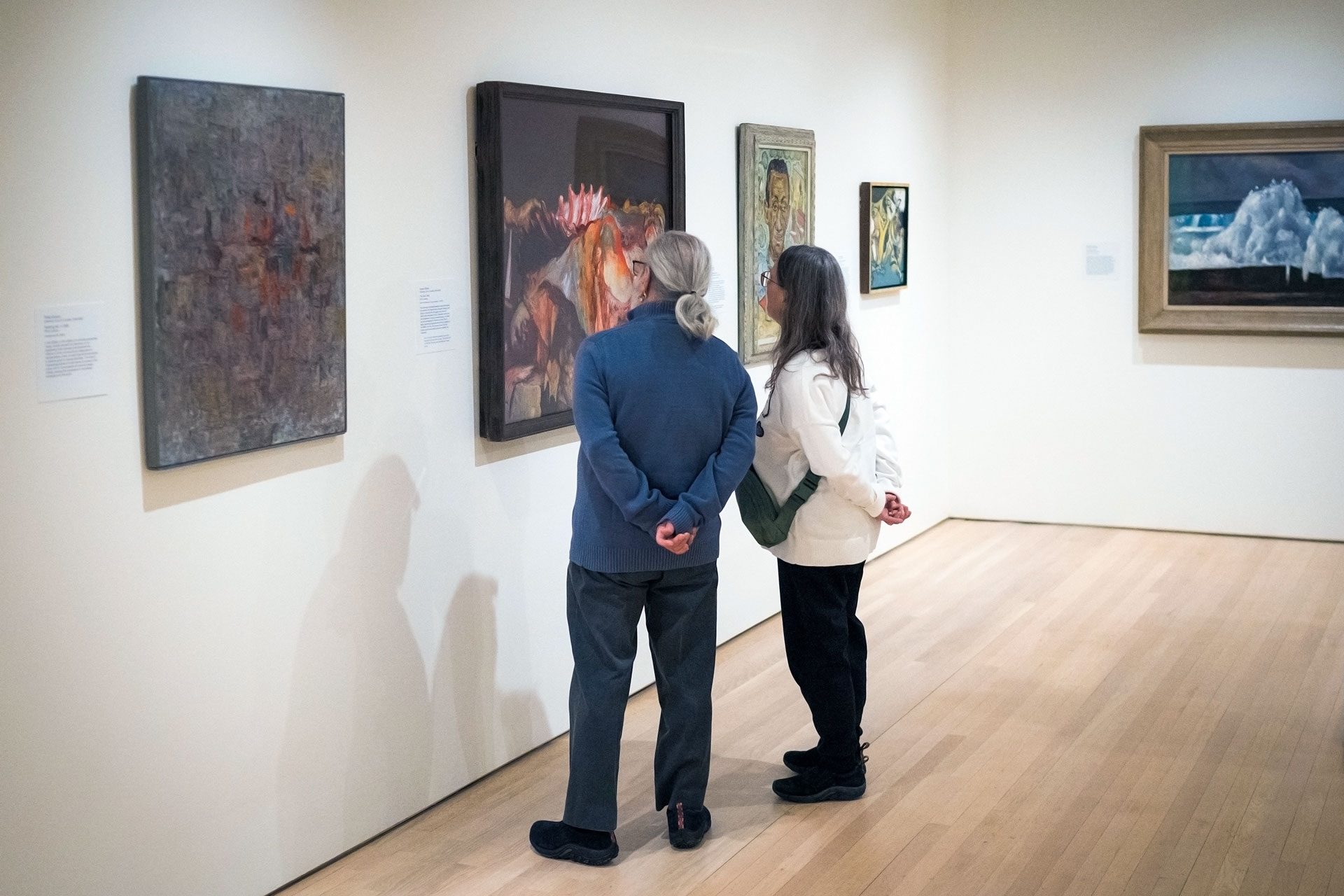 View of the Modern Art gallery with two visitors