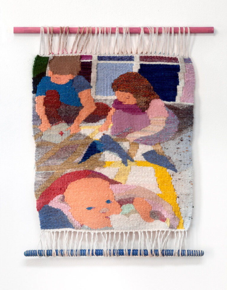 Kara Patrowicz, 'Look for the helpers,' 2026, Tapestry weaving, embroidery