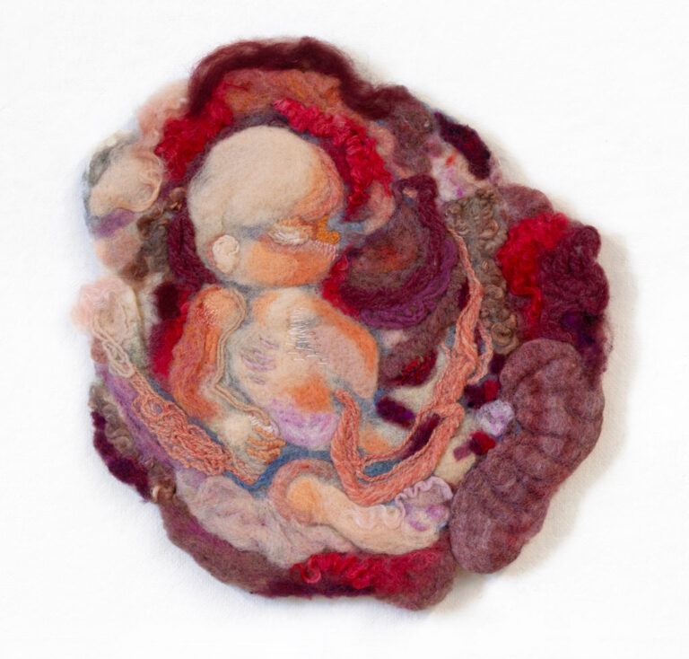 Kara Patrowicz, 'Womb Portrait,' 2024, Wool felting, embroidery