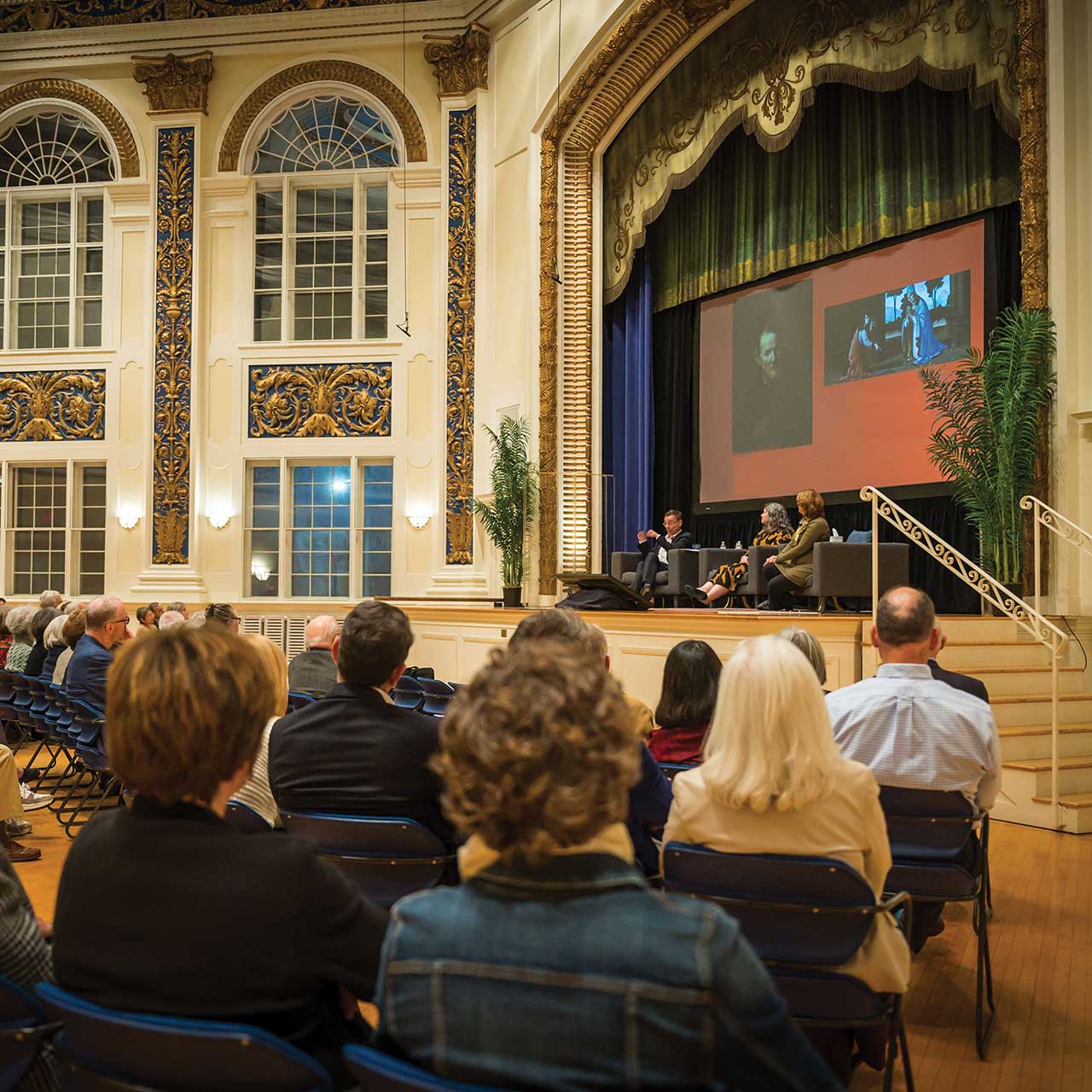A talk in progress at Tuckerman Hall