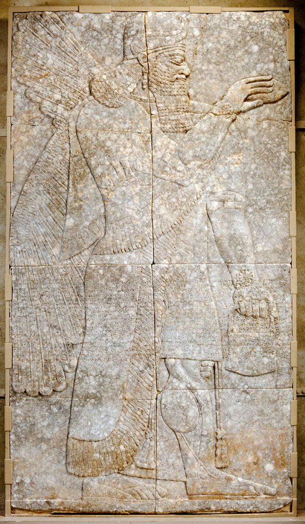'A Winged Genie,' 883-859 BCE, alabaster