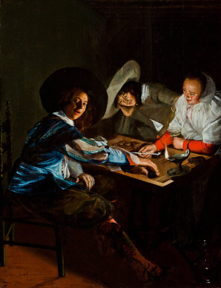 Judith Leyster, 'A Game of Tric-Trac,' about 1631, oil on panel