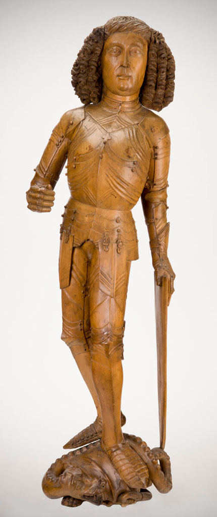 Southern German or Austrian, 'St. George and the Dragon,' 1480-1490, lindenwood with traces of paint