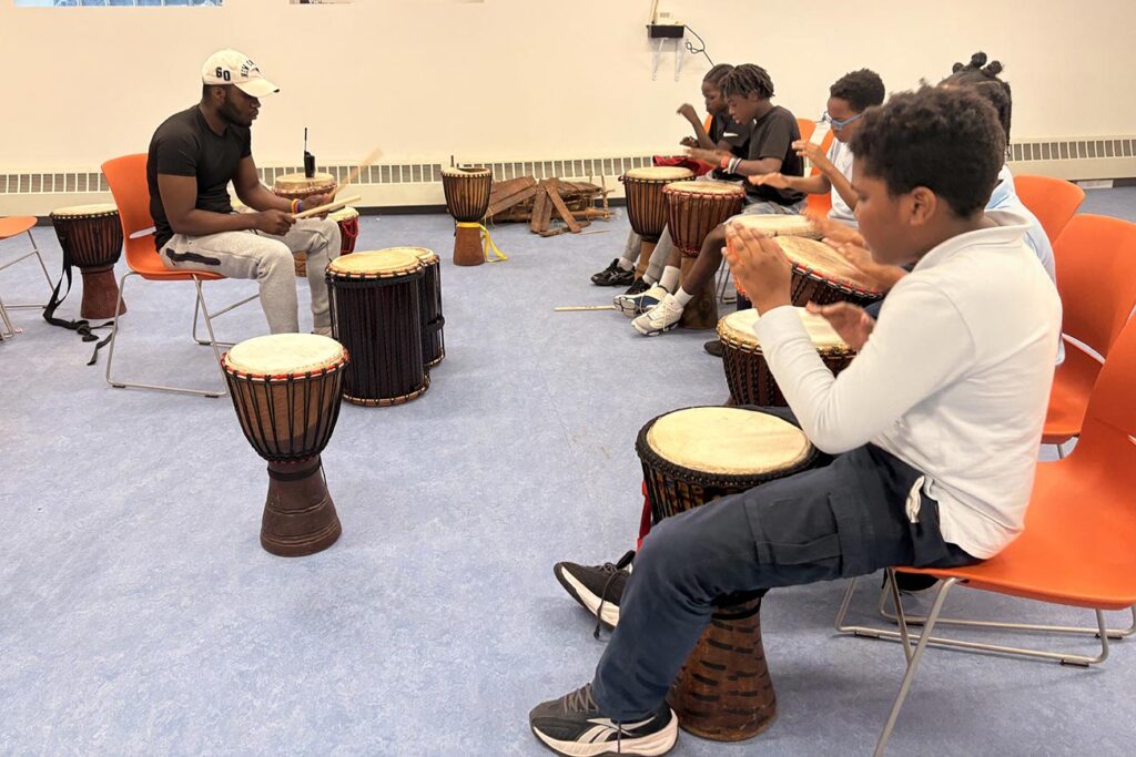 African drum performance