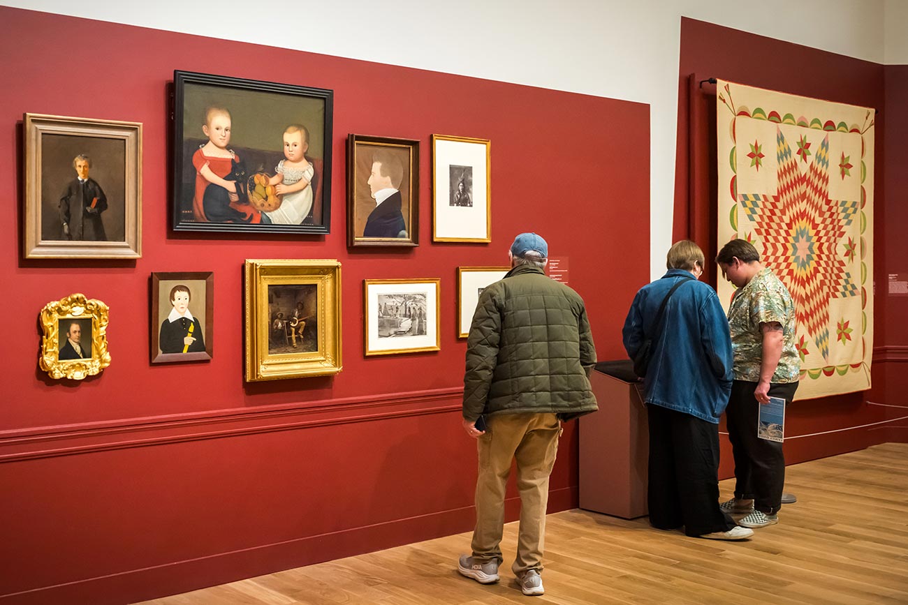 Visitors in the American Art Galleries