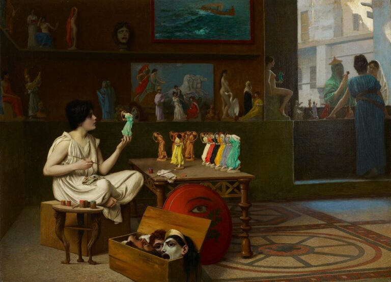 Jean-Léon Gérôme, 'The Antique Pottery Painter: Sculpturae vitam insufflat pictura', 1893. oil on canvas